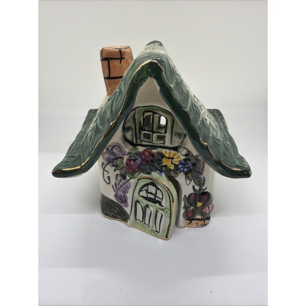 Heather Goldminc Blue Sky Clayworks OC19003 Retired Tea Light House Cottage 2000